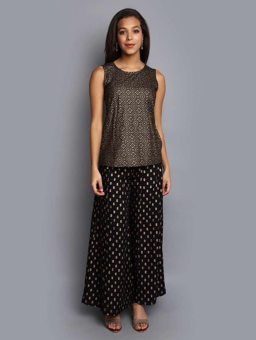 women black gold print fusion set - 20686100 -  Standard Image - 1