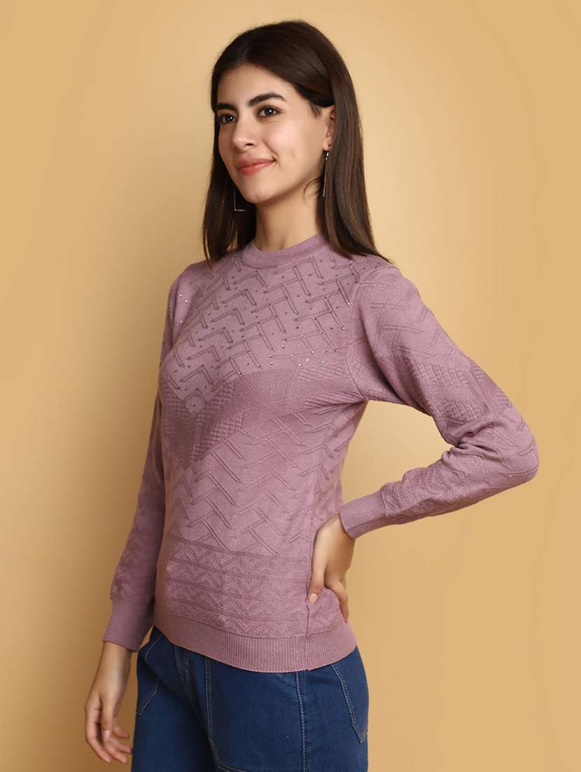 women embellished long sleeves pullover - 20686161 -  Standard Image - 1