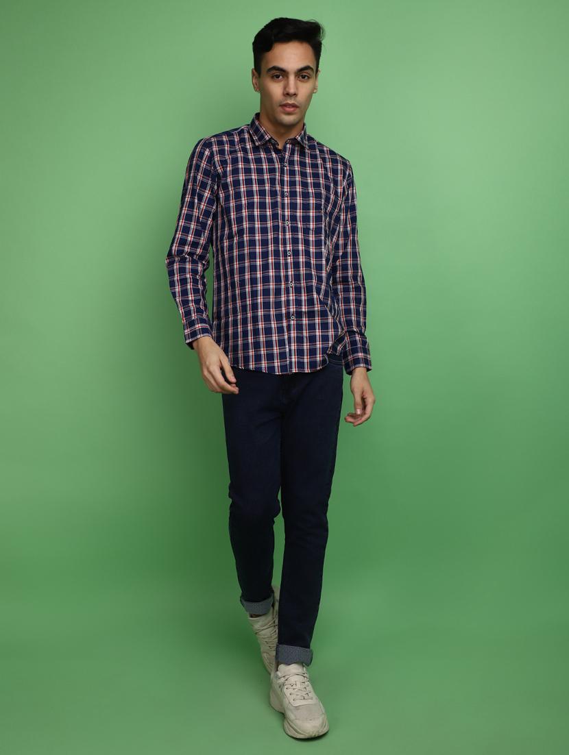 blue cotton casual shirt - 20686246 - Standard Image - 4