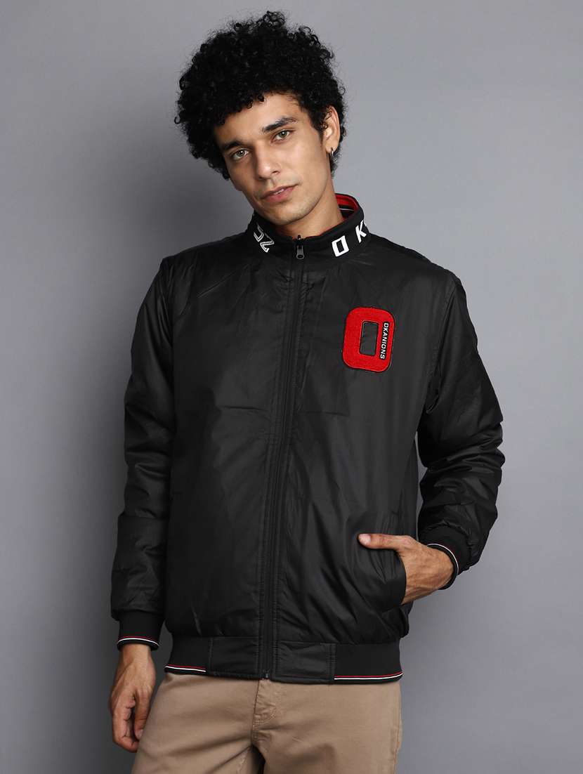 red detailed casual reversible jacket - 20686346 -  Standard Image - 4