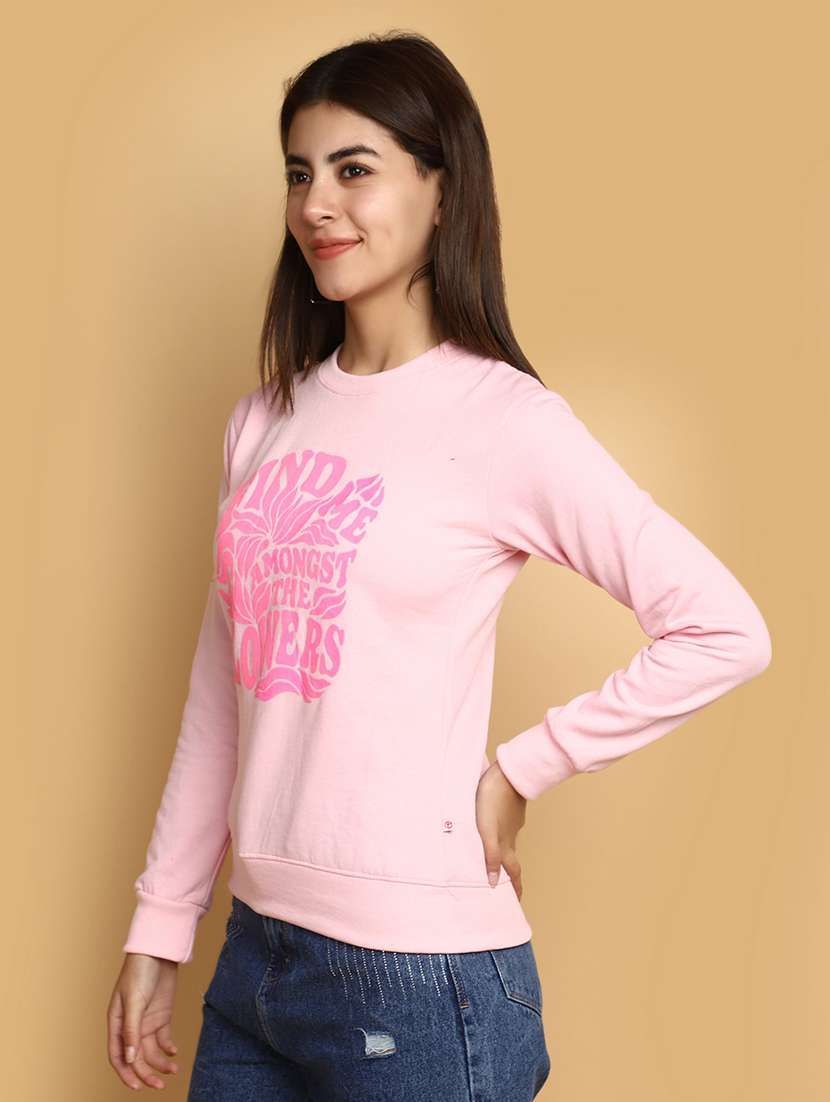women front print  long sleeve sweatshirt - 20686414 -  Standard Image - 1