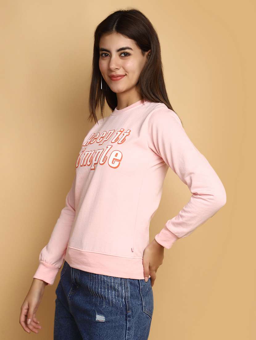 women chest print  long sleeve sweatshirt - 20686415 -  Standard Image - 1