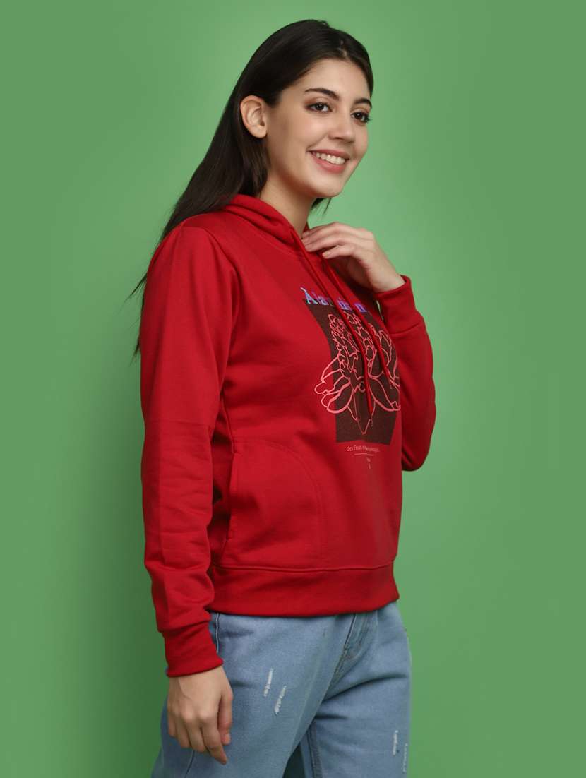 women front print  long sleeve sweatshirt - 20686419 -  Standard Image - 1