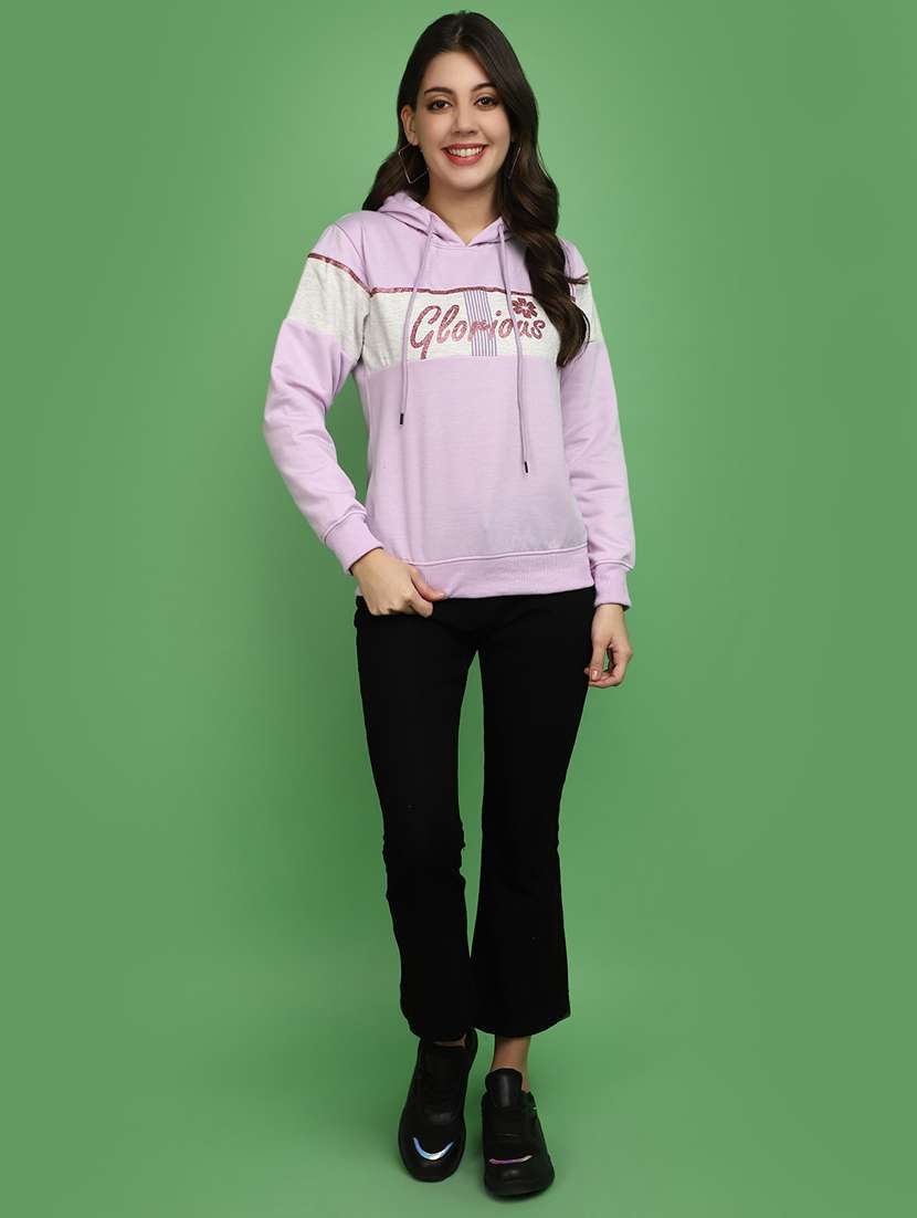 women front print long sleeve sweatshirt - 20686421 -  Standard Image - 4