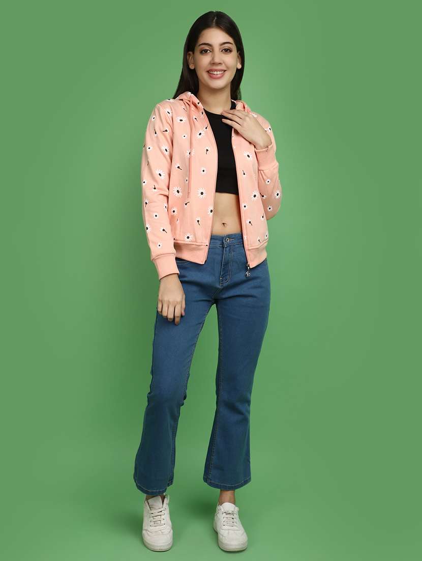 women front print long sleeve sweatshirt - 20686427 -  Standard Image - 4