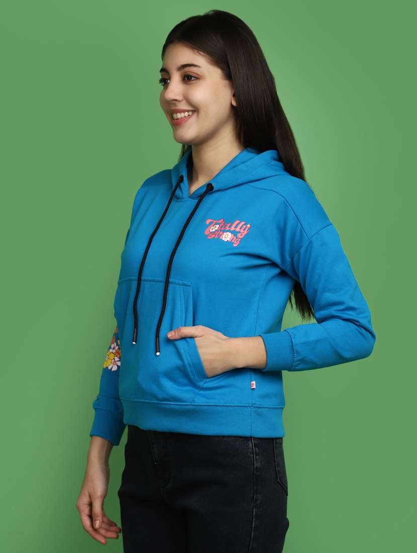 women front print long sleeve sweatshirt - 20686429 -  Standard Image - 1