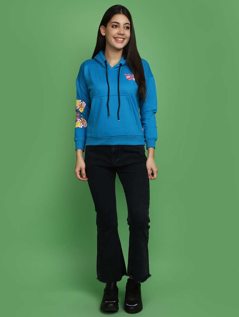 women front print long sleeve sweatshirt - 20686429 -  Standard Image - 4