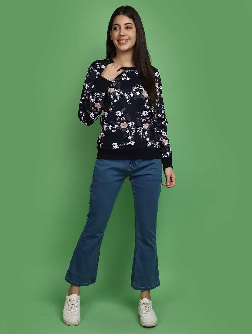 women all over print long sleeve sweatshirt - 20686435 -  Standard Image - 4