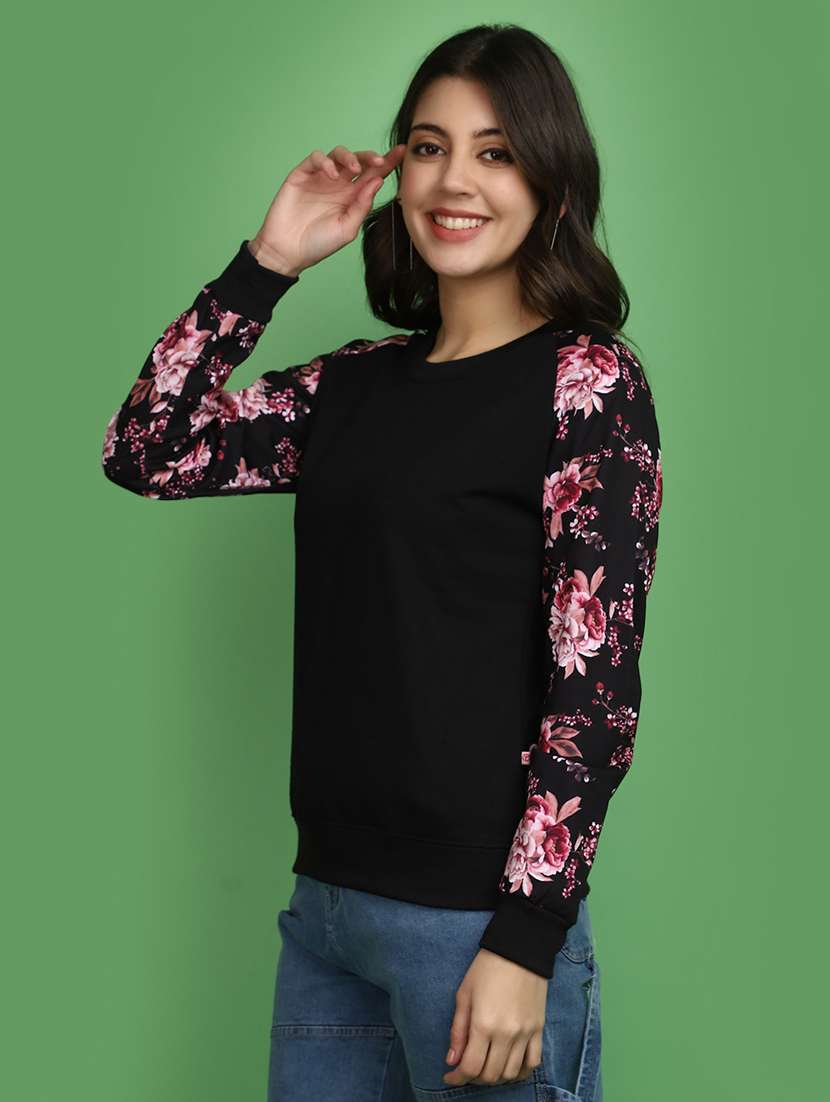 women placement print long sleeve sweatshirt - 20686442 - Standard Image - 1