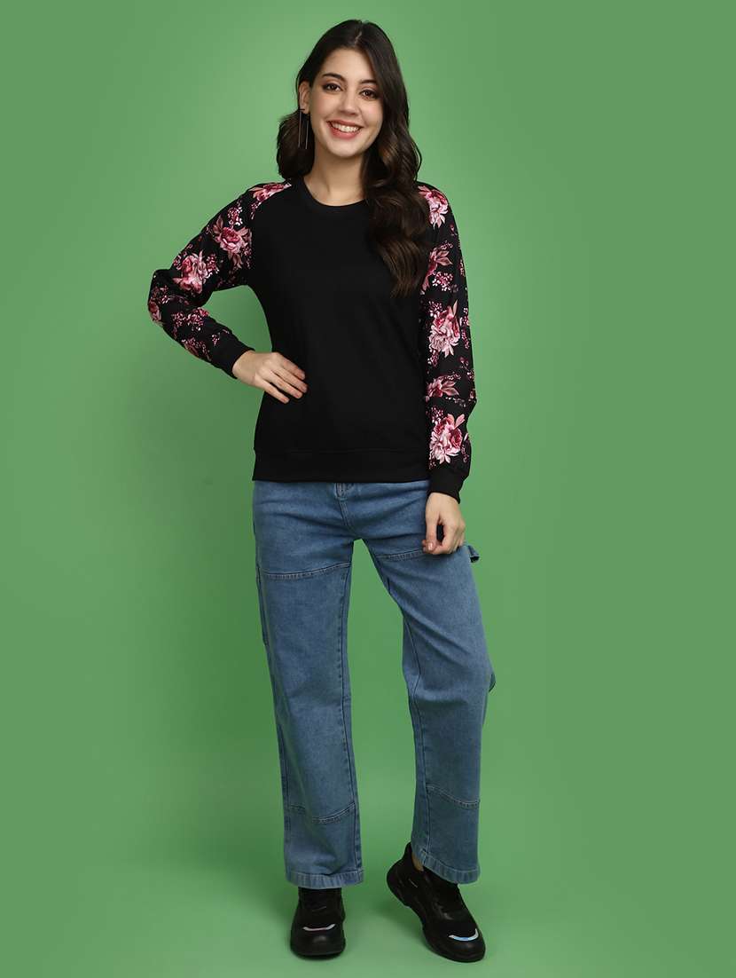 women placement print long sleeve sweatshirt - 20686442 - Standard Image - 4