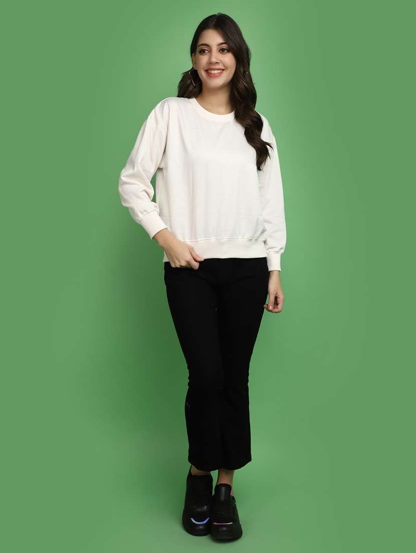 women front print long sleeve sweatshirt - 20686446 -  Standard Image - 4