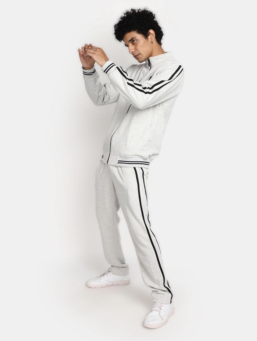 grey striped taped detailed track suit - 20686542 -  Standard Image - 1