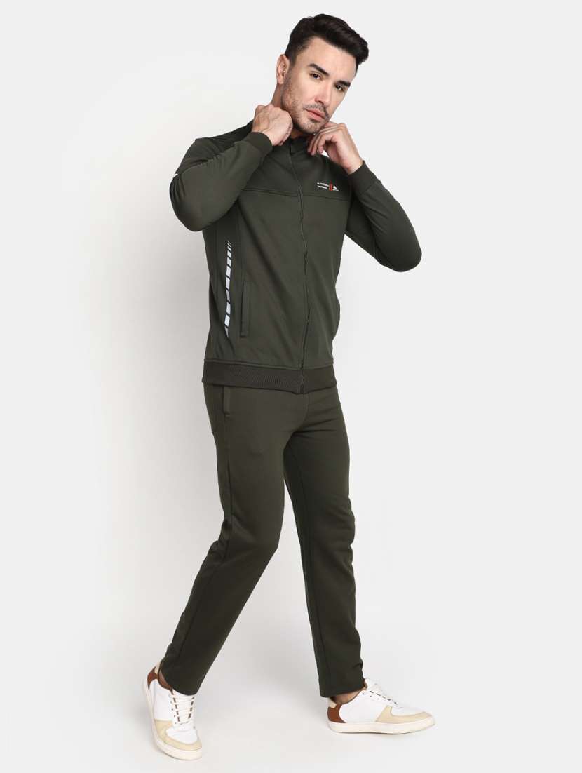 solid green detailed track suit - 20686554 -  Standard Image - 1