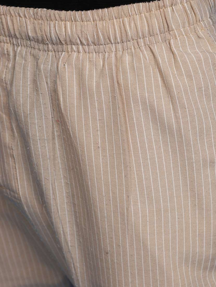 beige cotton  full length track pant - 20686577 -  Standard Image - 4