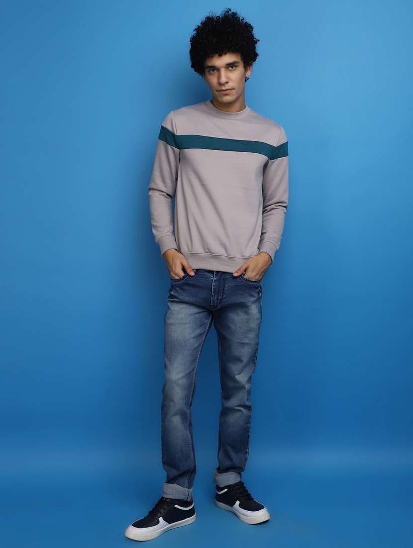 men chest print crew neck sweatshirt - 20686643 -  Standard Image - 4