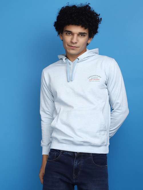 light blue cotton regular sweatshirt - 20686684 -  Standard Image - 0