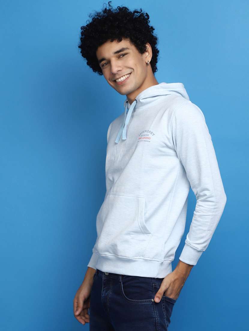 light blue cotton regular sweatshirt - 20686684 - Standard Image - 1