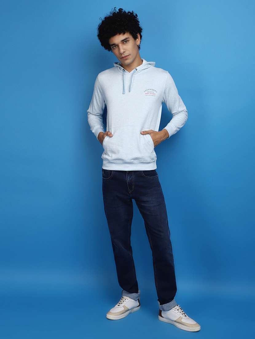 light blue cotton regular sweatshirt - 20686684 - Standard Image - 4
