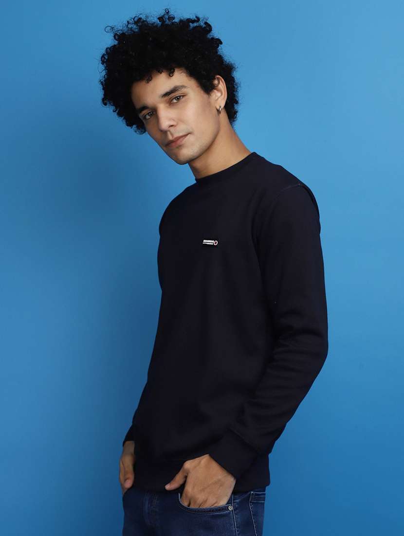 black cotton regular sweatshirt - 20686687 -  Standard Image - 1