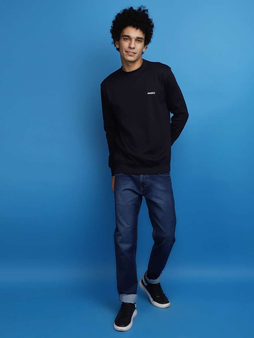 black cotton regular sweatshirt - 20686687 -  Standard Image - 4