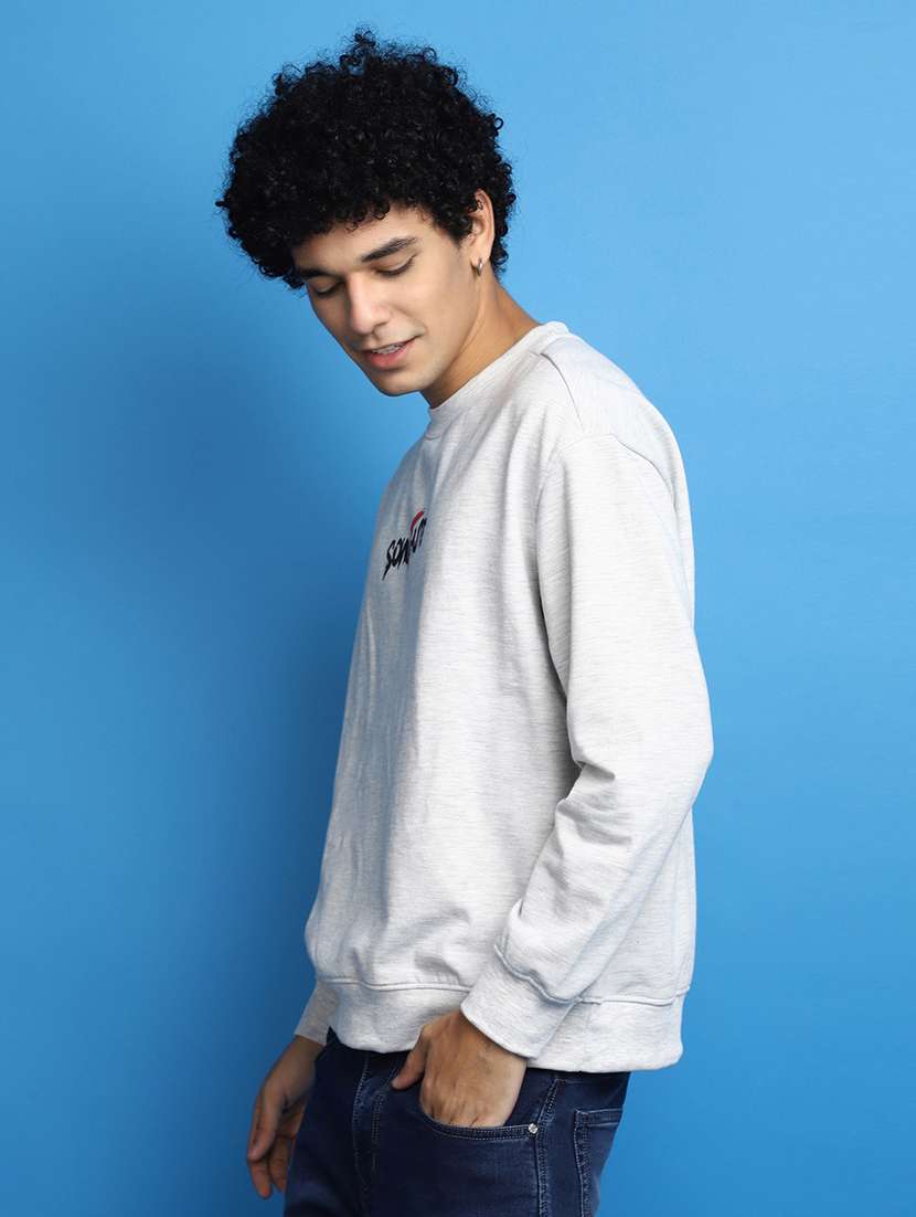 light grey cotton regular sweatshirt - 20686691 -  Standard Image - 1