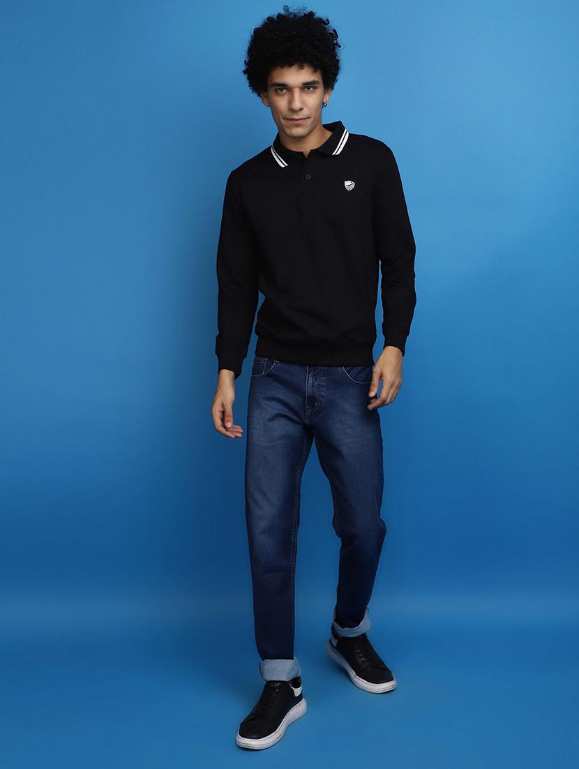 black cotton plain sweatshirt - 20686780 - Standard Image - 4