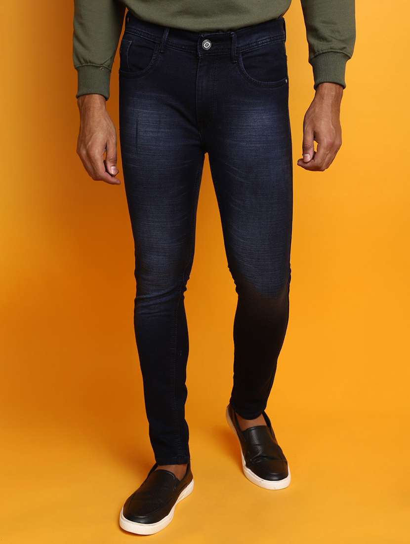 mens skinny fit plain jeans