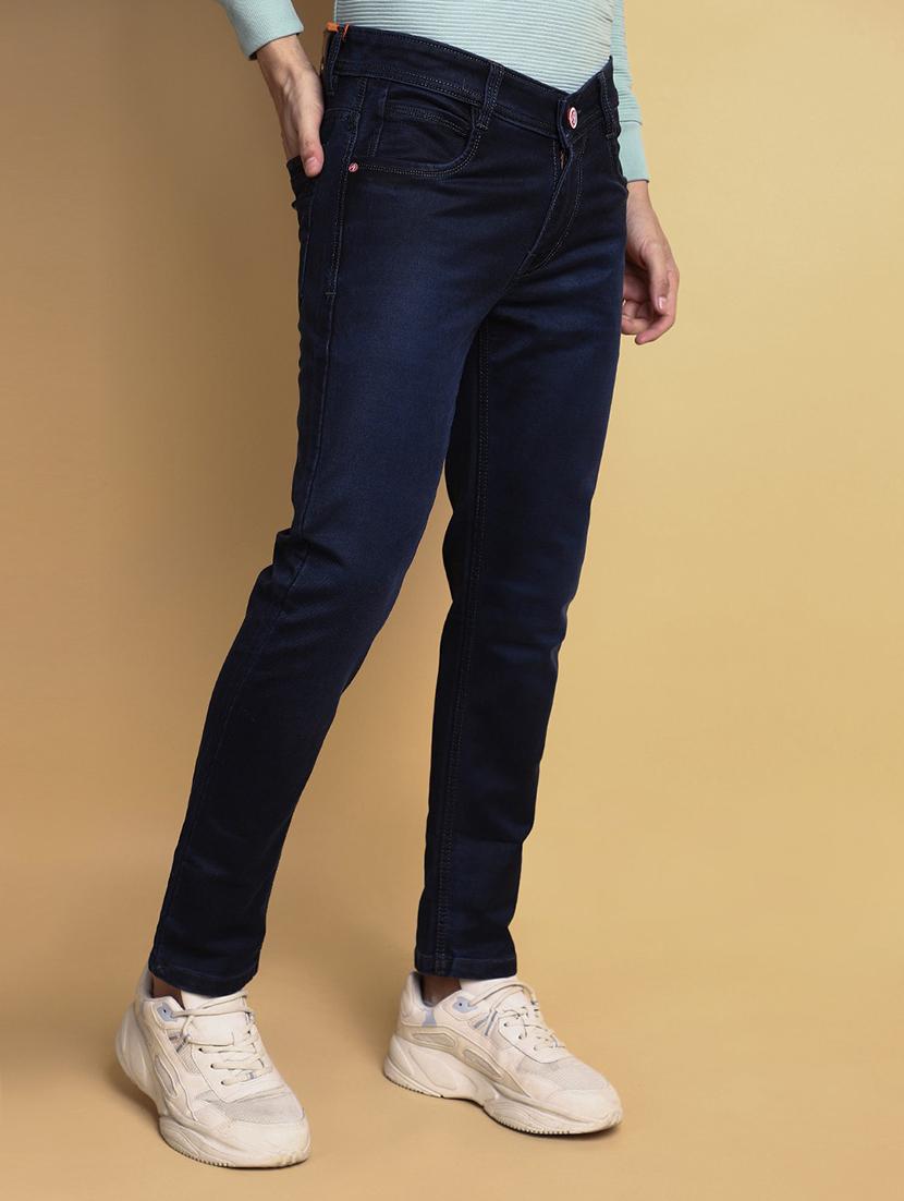 men solid mid rise jeans - 20686925 - Standard Image - 1