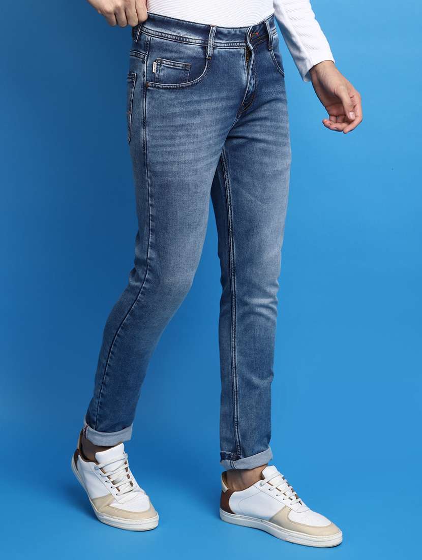 mens skinny fit plain jeans - 20686941 -  Standard Image - 1
