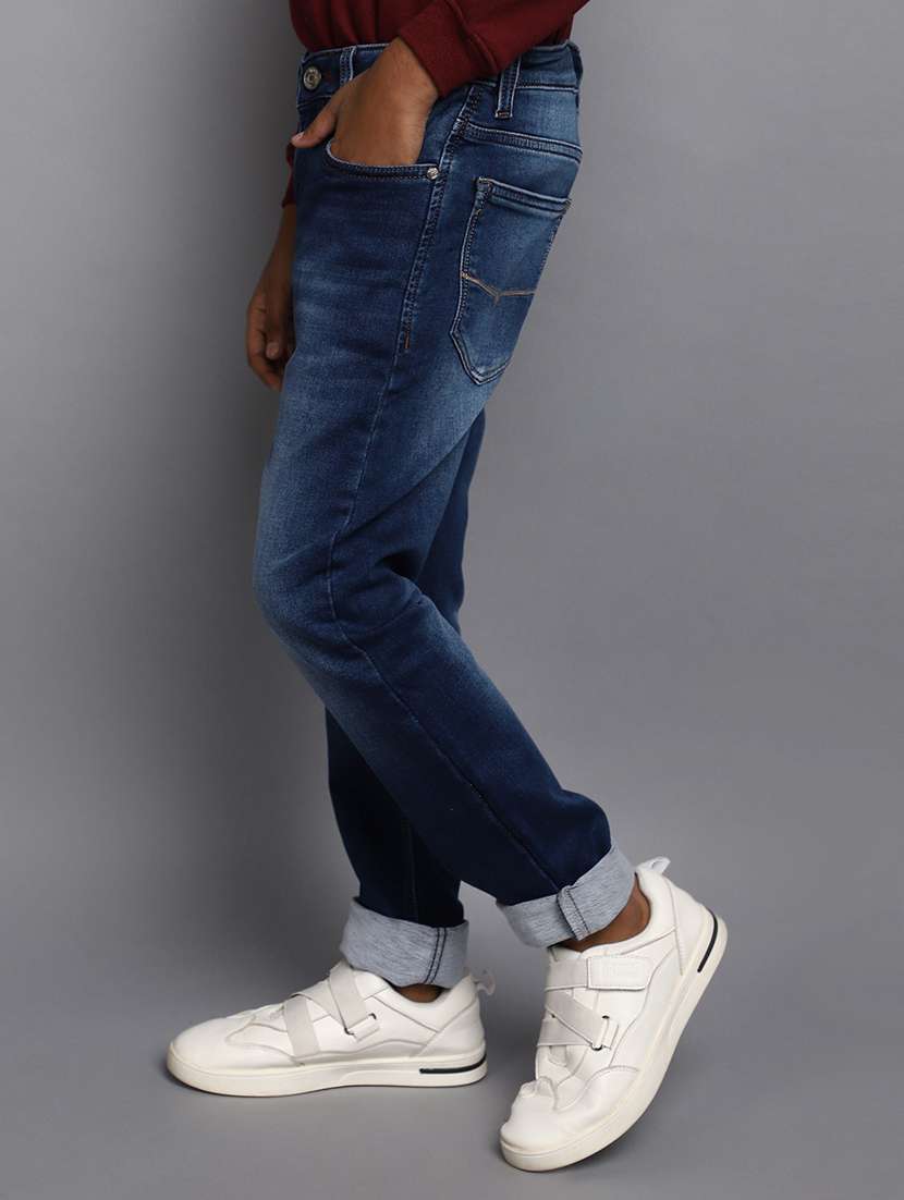boy's plain slim fit jeans - 20686967 -  Standard Image - 1