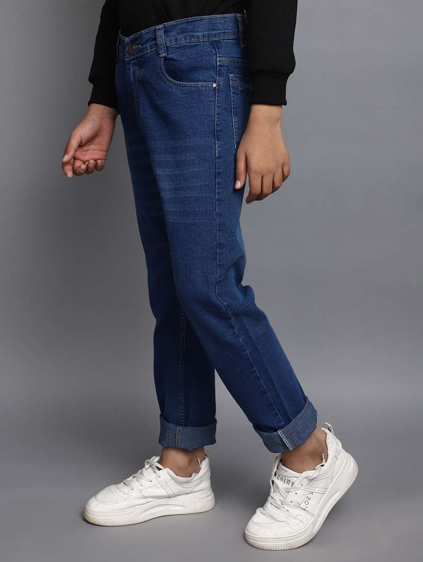 boy's plain slim fit jeans - 20686970 -  Standard Image - 1