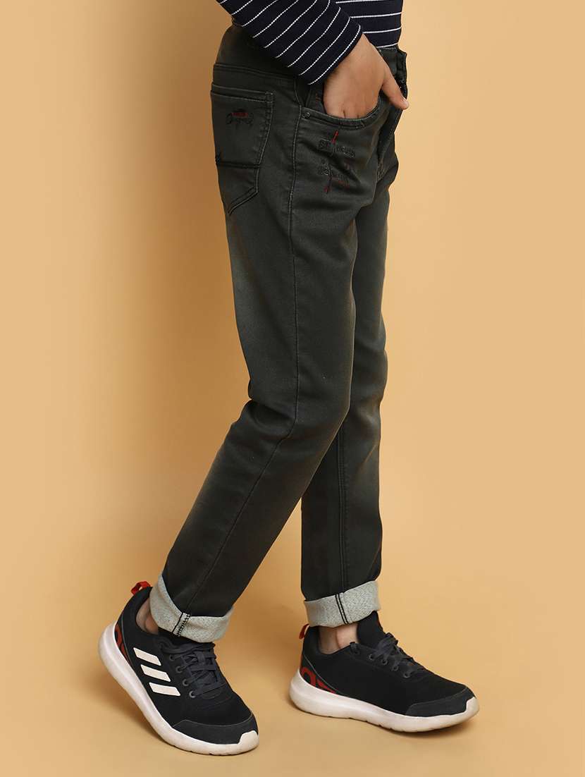 boy's plain slim fit jeans - 20686975 -  Standard Image - 1