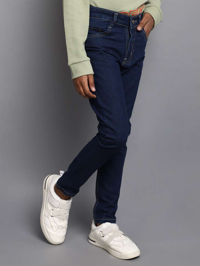 boy's plain slim fit jeans - 20686983 -  Standard Image - 1