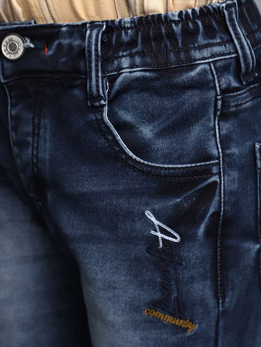 boy's embroidered slim fit jeans - 20687004 -  Standard Image - 4