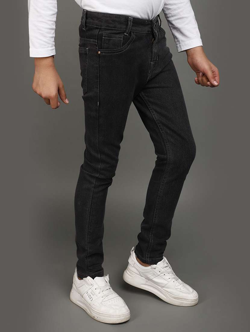 boy's plain slim fit jeans - 20687031 -  Standard Image - 1