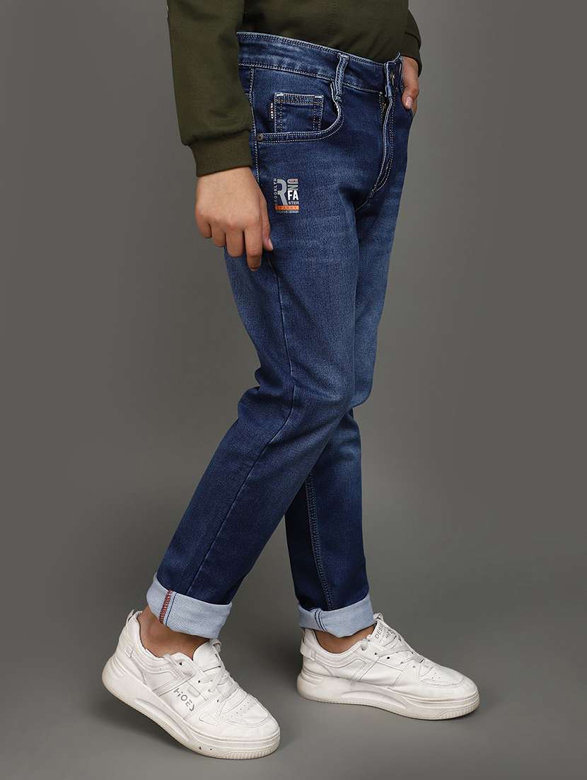 boy's plain slim fit jeans - 20687035 -  Standard Image - 1