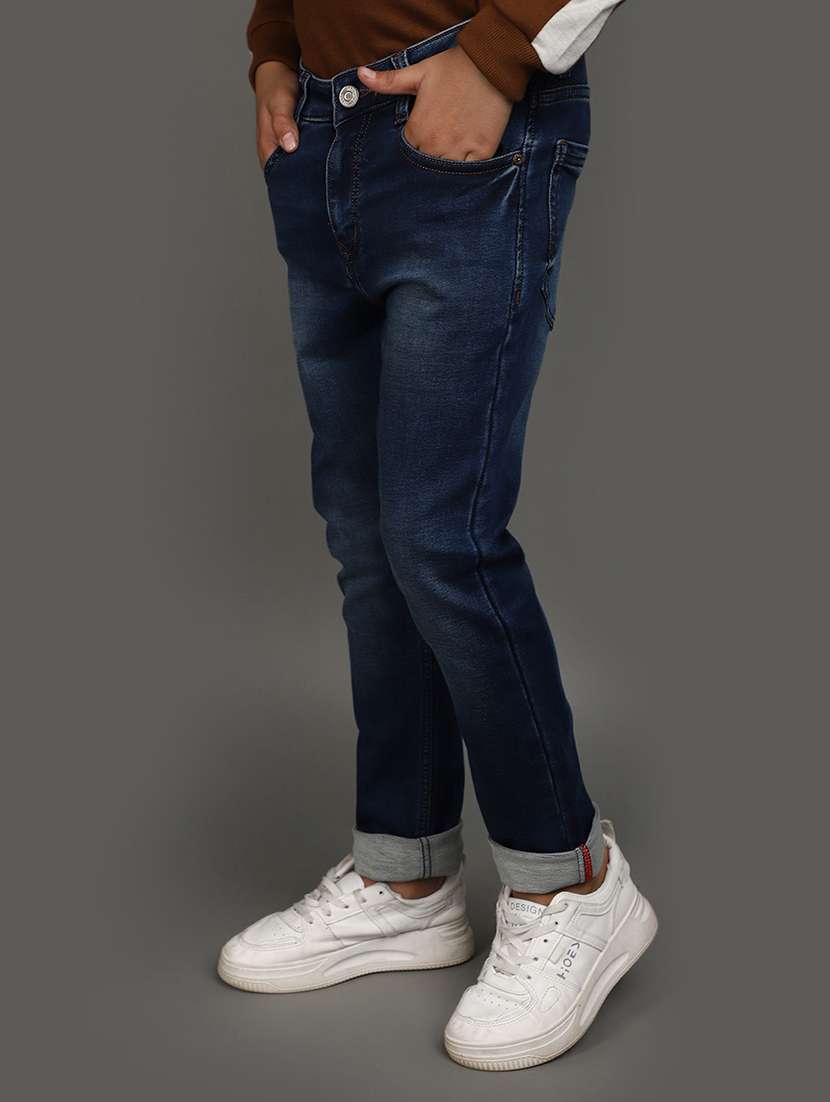 boy's plain slim fit jeans - 20687036 -  Standard Image - 1