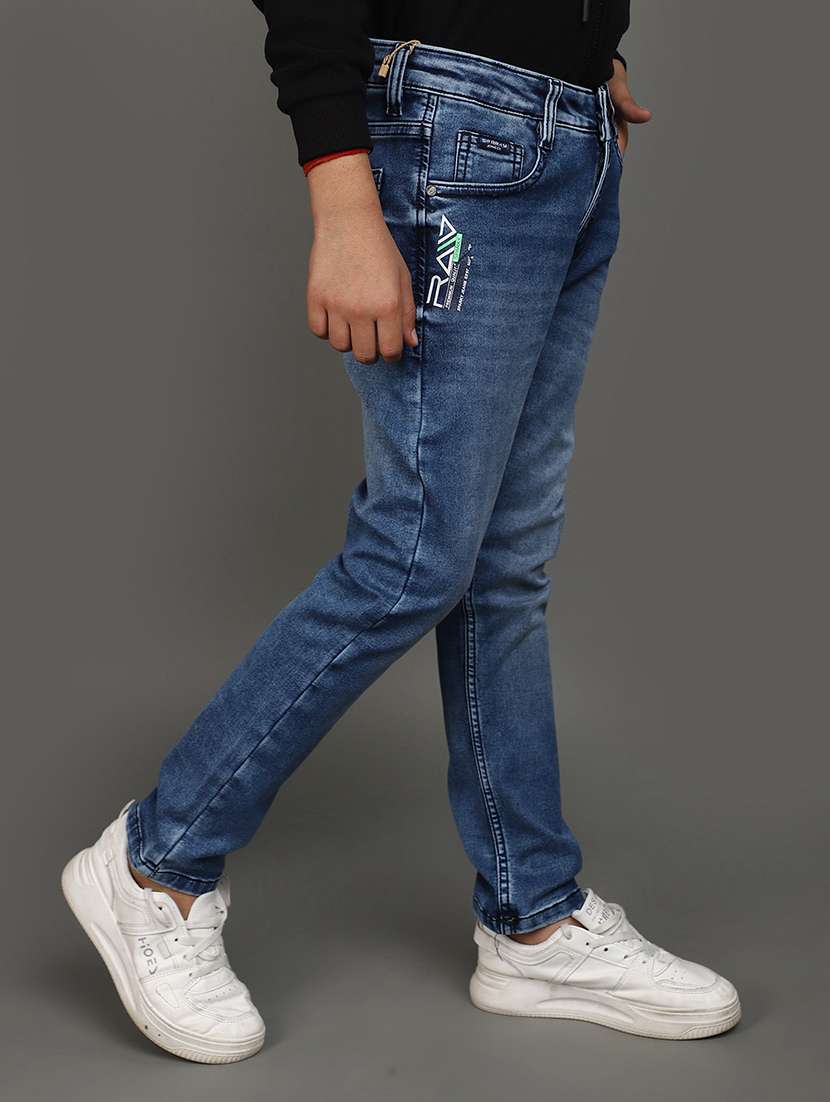 boy's plain slim fit jeans - 20687041 -  Standard Image - 1