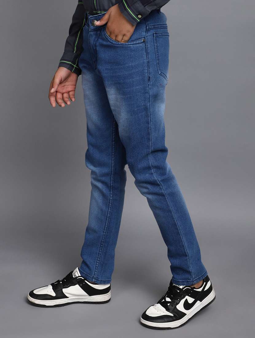 boy's plain slim fit jeans - 20687043 -  Standard Image - 1