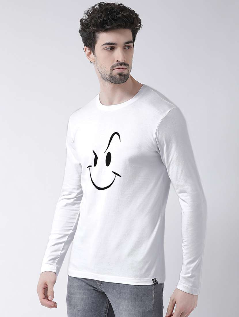 men round neck front print t-shirt - 20687088 - Standard Image - 1