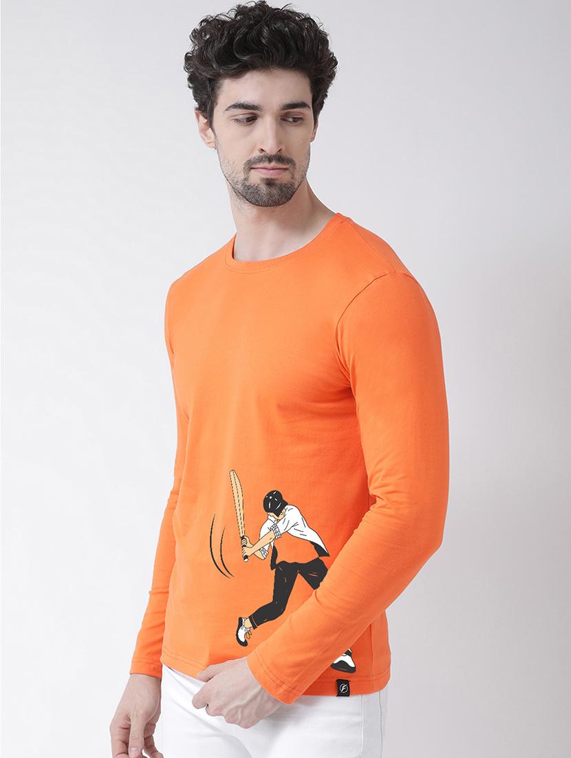men round neck placement print t-shirt - 20687094 - Standard Image - 1