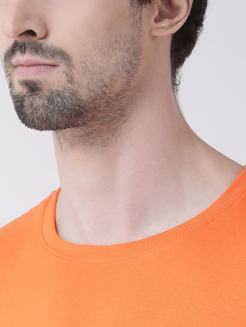 men round neck placement print t-shirt - 20687094 - Standard Image - 4