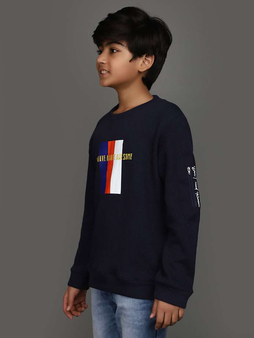 boy graphic print long sleeves sweater - 20687105 -  Standard Image - 1