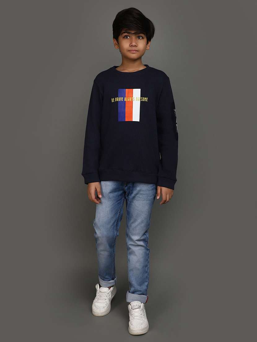 boy graphic print long sleeves sweater - 20687105 -  Standard Image - 4