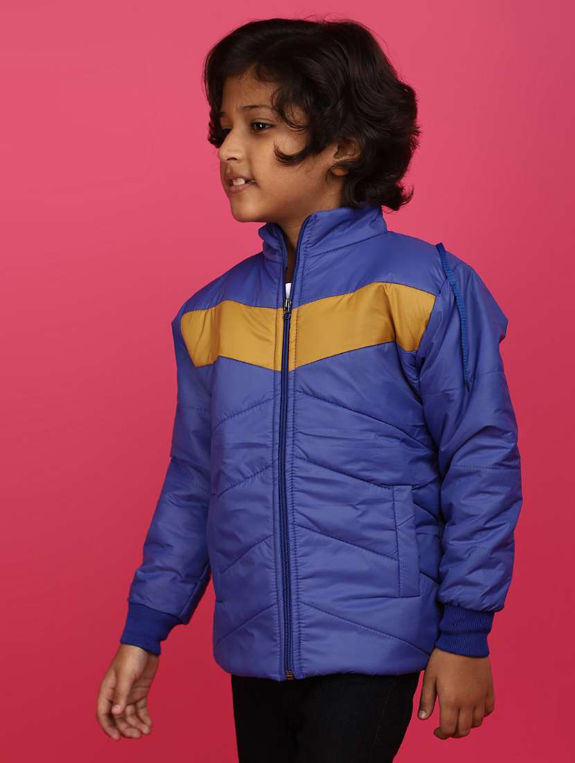 boys long sleeved color block quilted jacket - 20687202 -  Standard Image - 1