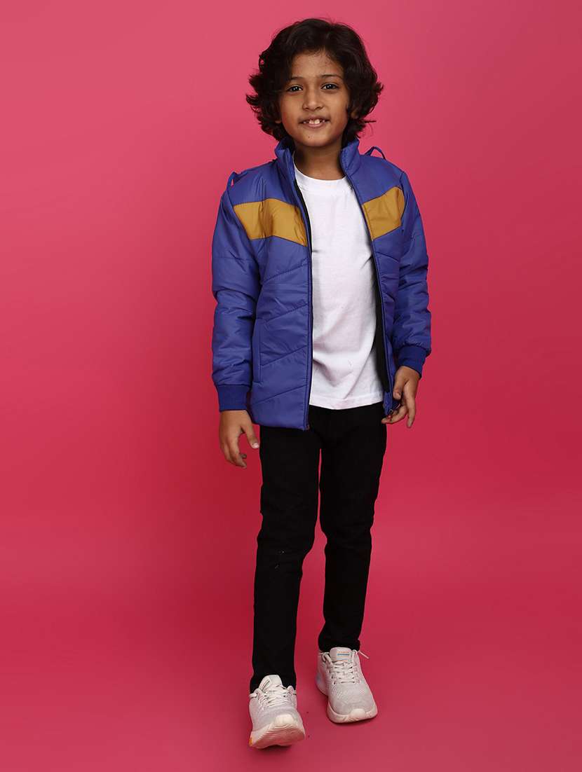 boys long sleeved color block quilted jacket - 20687202 -  Standard Image - 4