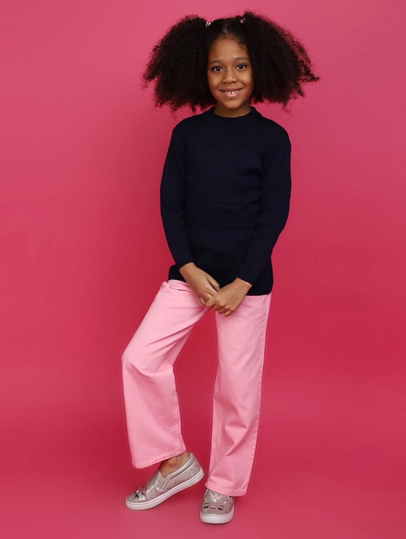 girls long sleeved solid regular sweater - 20687259 - Standard Image - 4