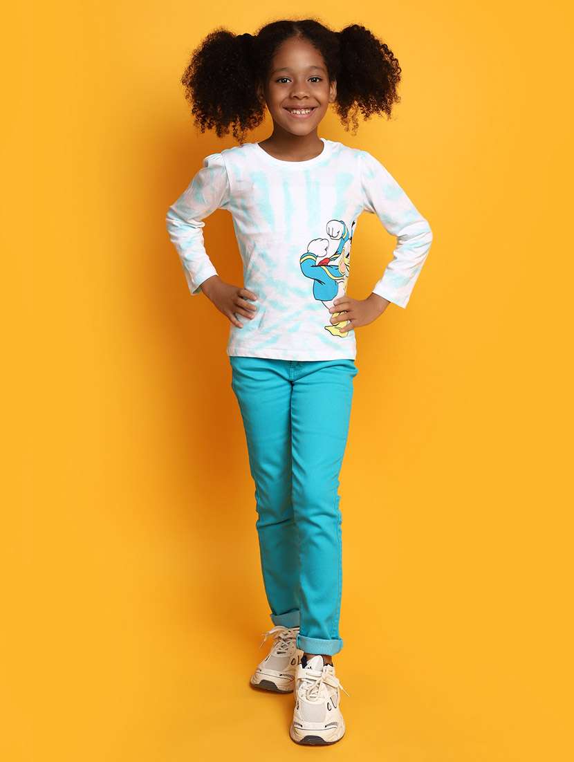 white graphic print round neck tees - 20687449 -  Standard Image - 4