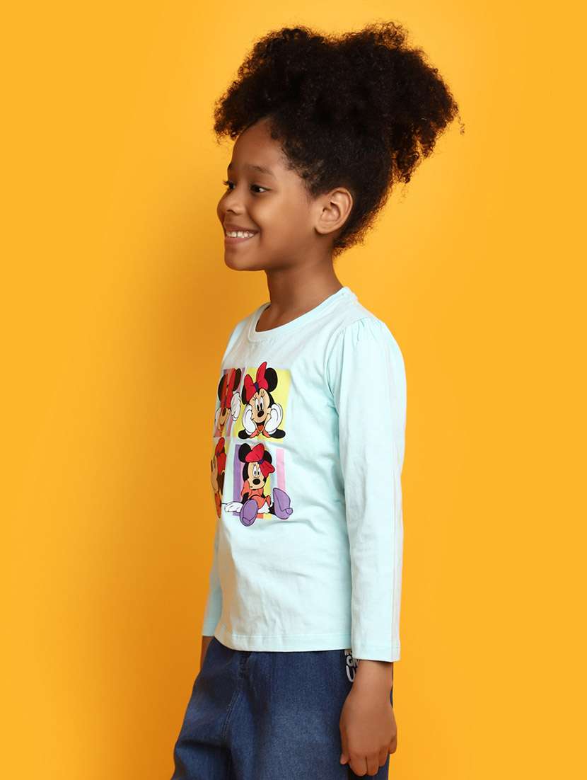 blue graphic print round neck tees - 20687451 -  Standard Image - 1