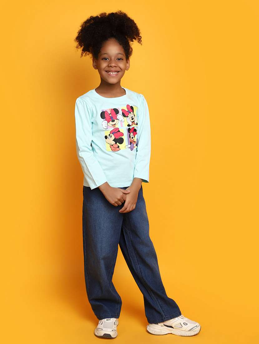 blue graphic print round neck tees - 20687451 -  Standard Image - 4